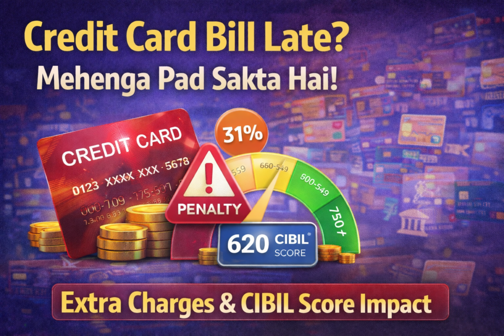 Credit Card Bill Time Par Pay Na Kare To Kya Hota Hai aur CIBIL Score par asar