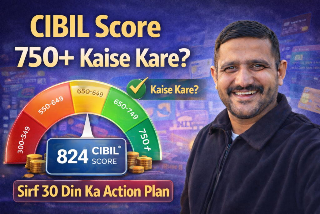 CIBIL Score 750+ kaise badhaye – sirf 30 din ka action plan Hindi me