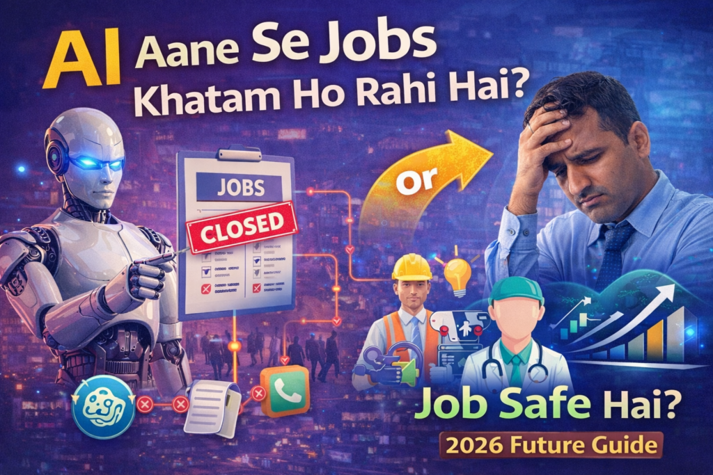 I aane se jobs par kya asar padega, kya AI jobs khatam kar raha hai ya naye career options create kar raha hai – 2026 future guide