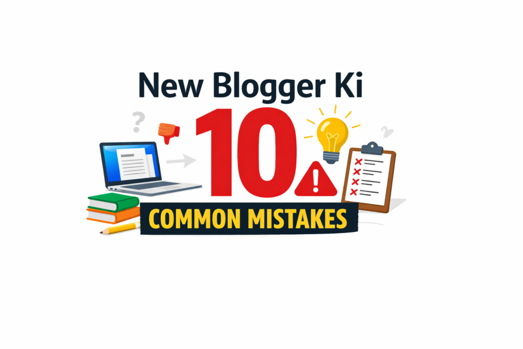 New Blogger Ki 10 Common Mistakes jo blogging me fail hone ka reason banti hain