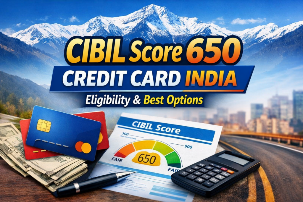 “CIBIL score 650 credit card India – low CIBIL score par credit card options aur approval guide”