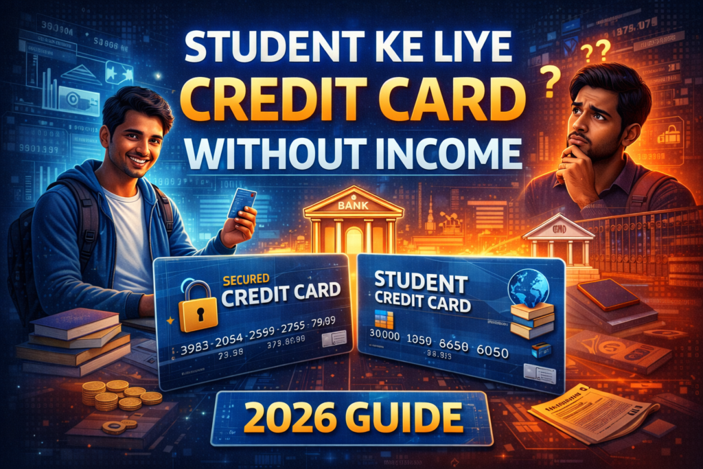 student ke liye credit card without income in India 2026