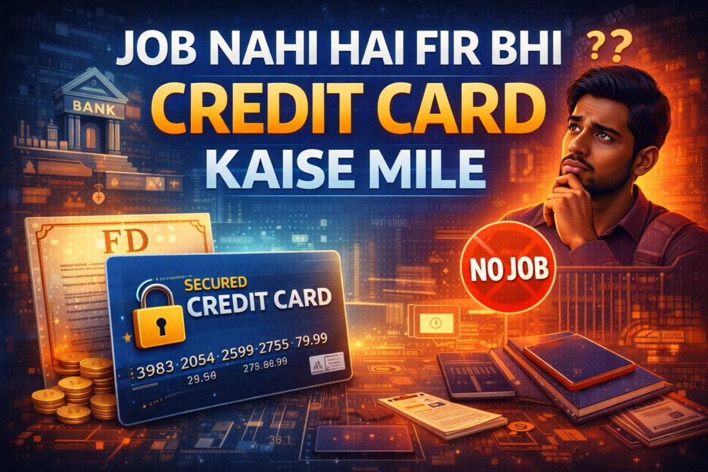 job nahi hai fir bhi credit card kaise mile in India 2026
