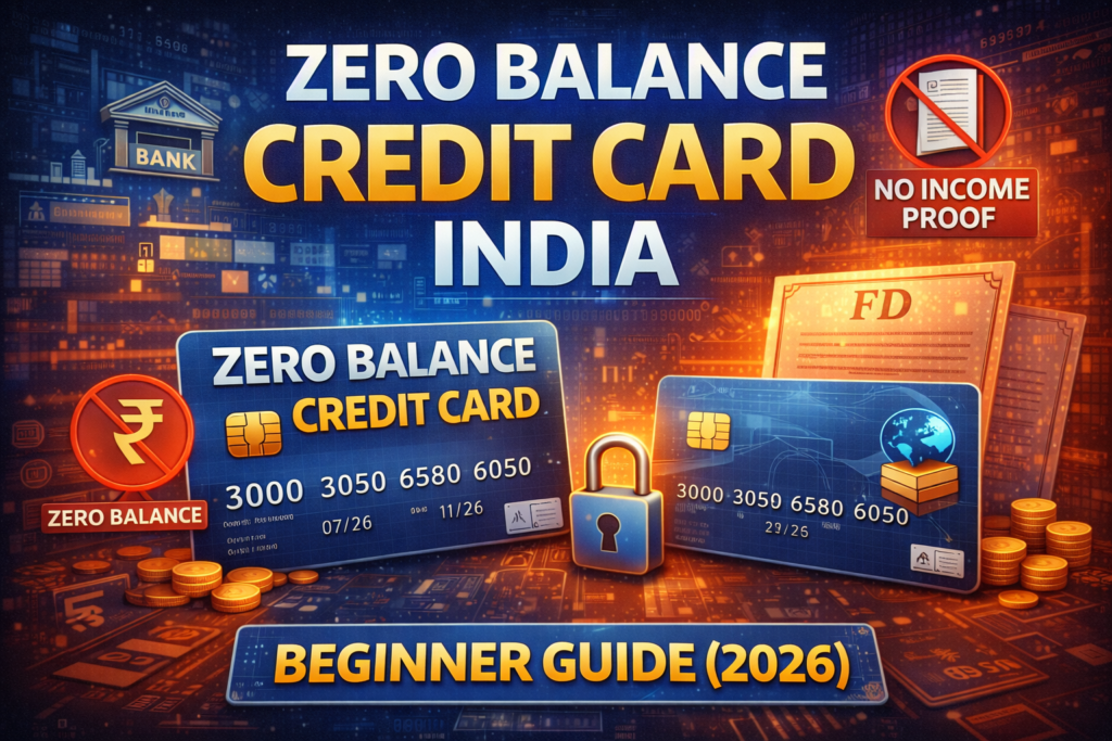 zero balance credit card India beginner guide 2026