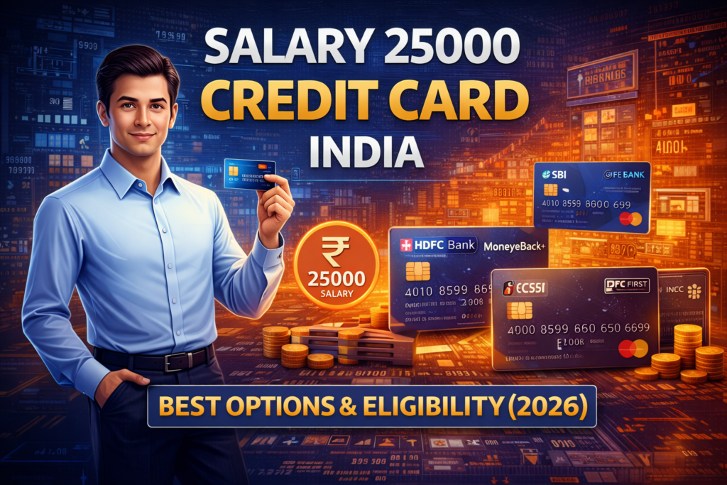 salary 25000 credit card India best options and eligibility