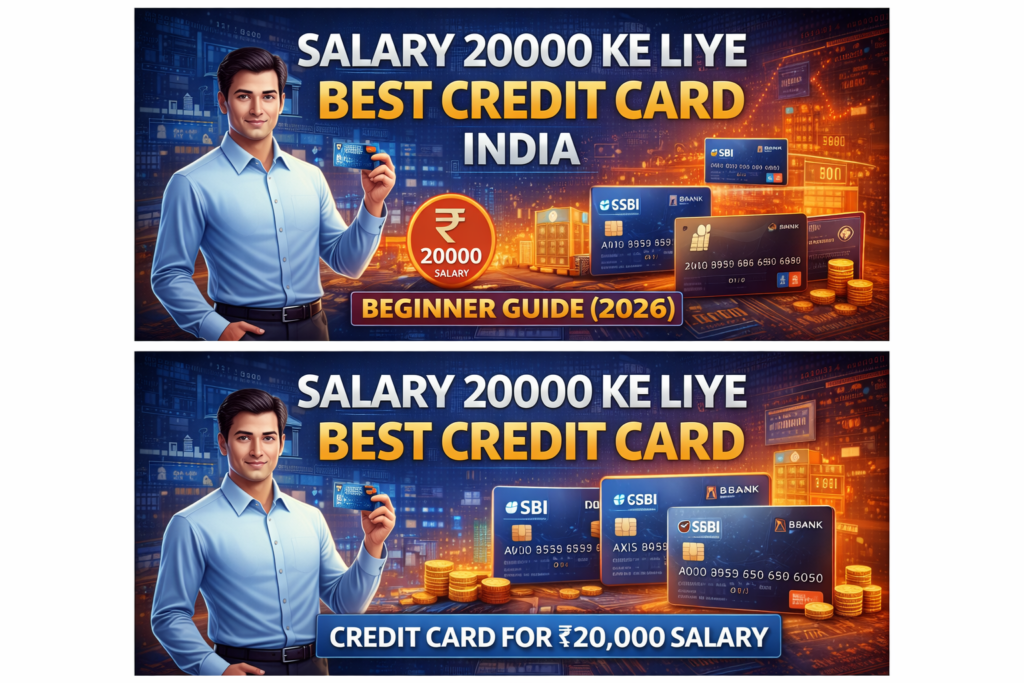 salary 20000 ke liye best credit card India