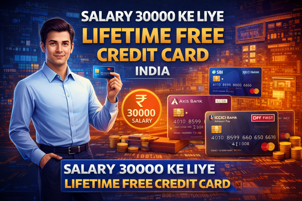 salary 30000 ke liye lifetime free credit card India