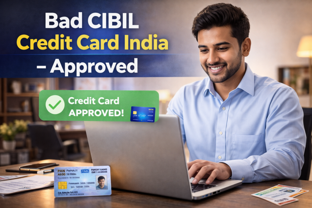 Infographic comparing secured and unsecured bad cibil credit card India options
