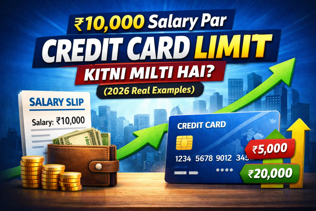 10000 salary par credit card limit kitni milti hai real examples guide 2026