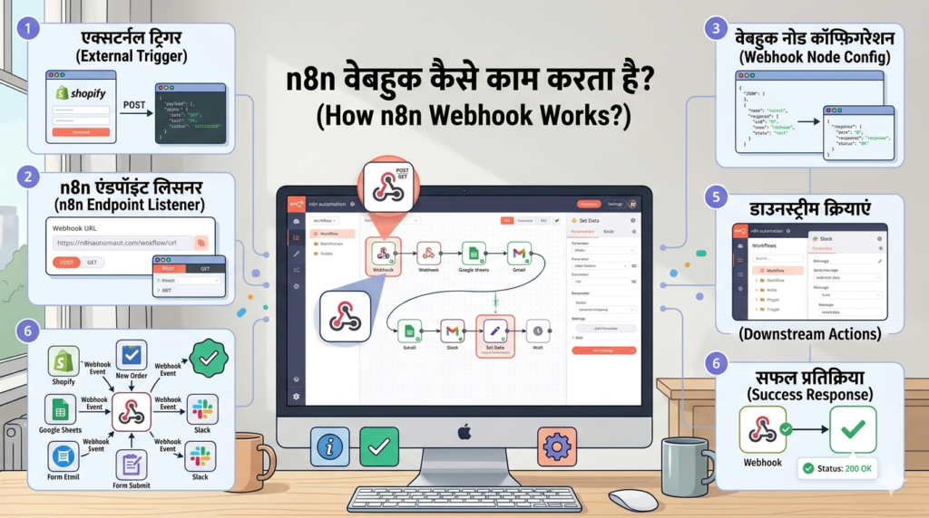 n8n webhook kya hota hai workflow example
