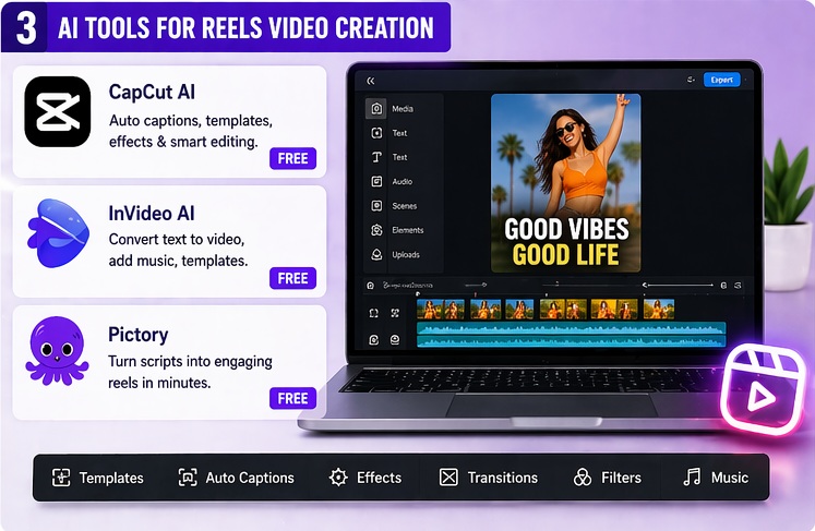 free ai tools for instagram growth reels video creation