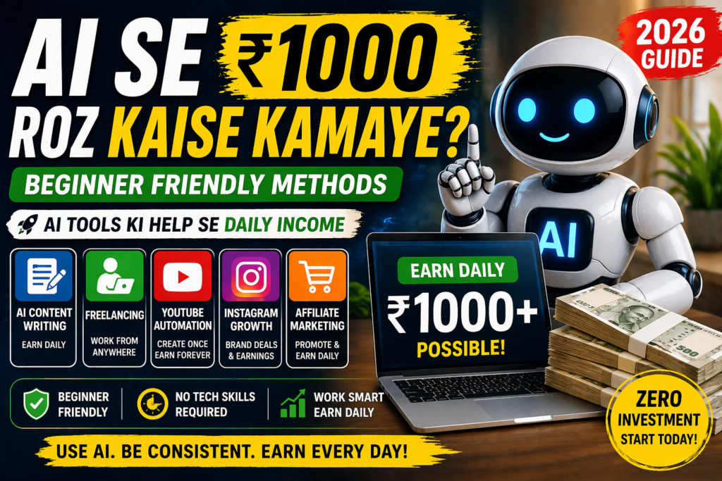 AI se 1000 roz kaise kamaye guide