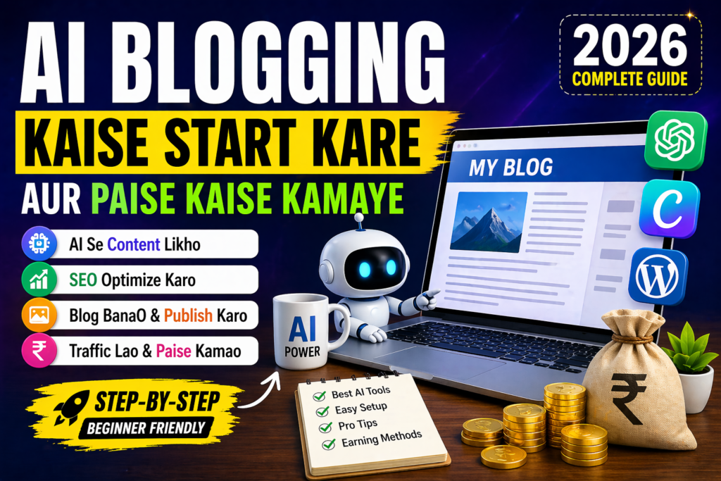 ai se blogging kaise start kare aur paise kaise kamaye