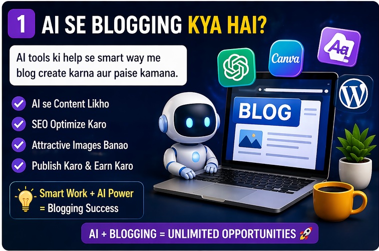 ai se blogging kaise start kare aur paise kaise kamaye overview