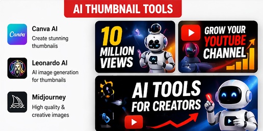 best ai tools for youtube creators thumbnail