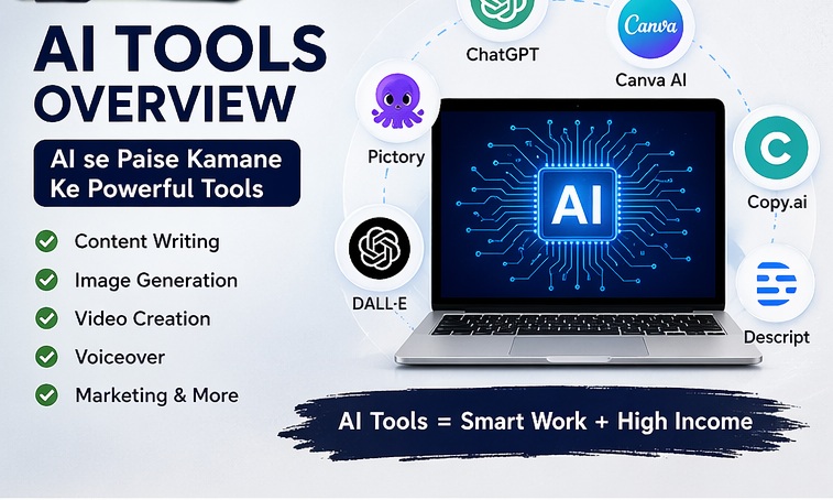 AI se paise kaise kamaye tools