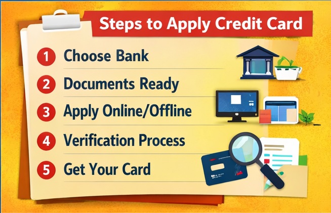 student credit card apply steps india