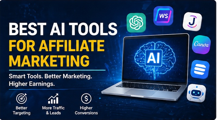 Best AI Tools for Affiliate Marketing overview with top tools and features