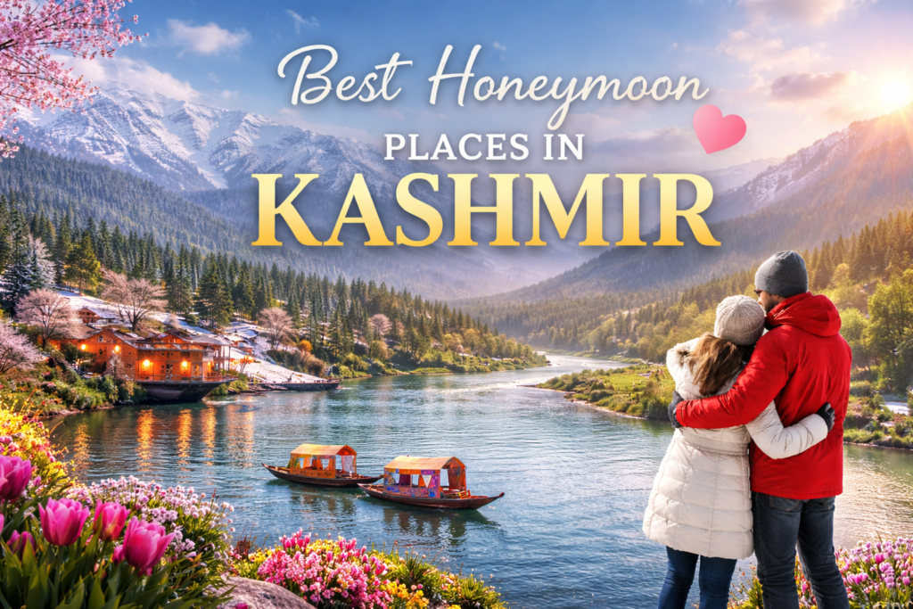 Best Honeymoon Places in Kashmir romantic travel destinations with Dal Lake and snow mountains