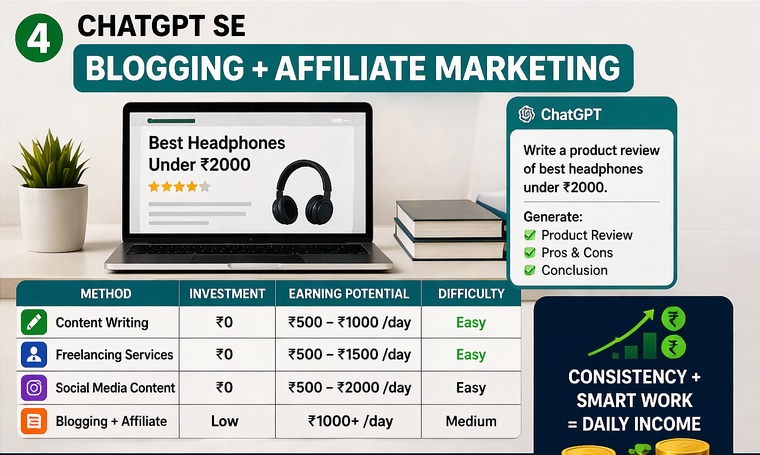 chatgpt se paise kaise kamaye comparison