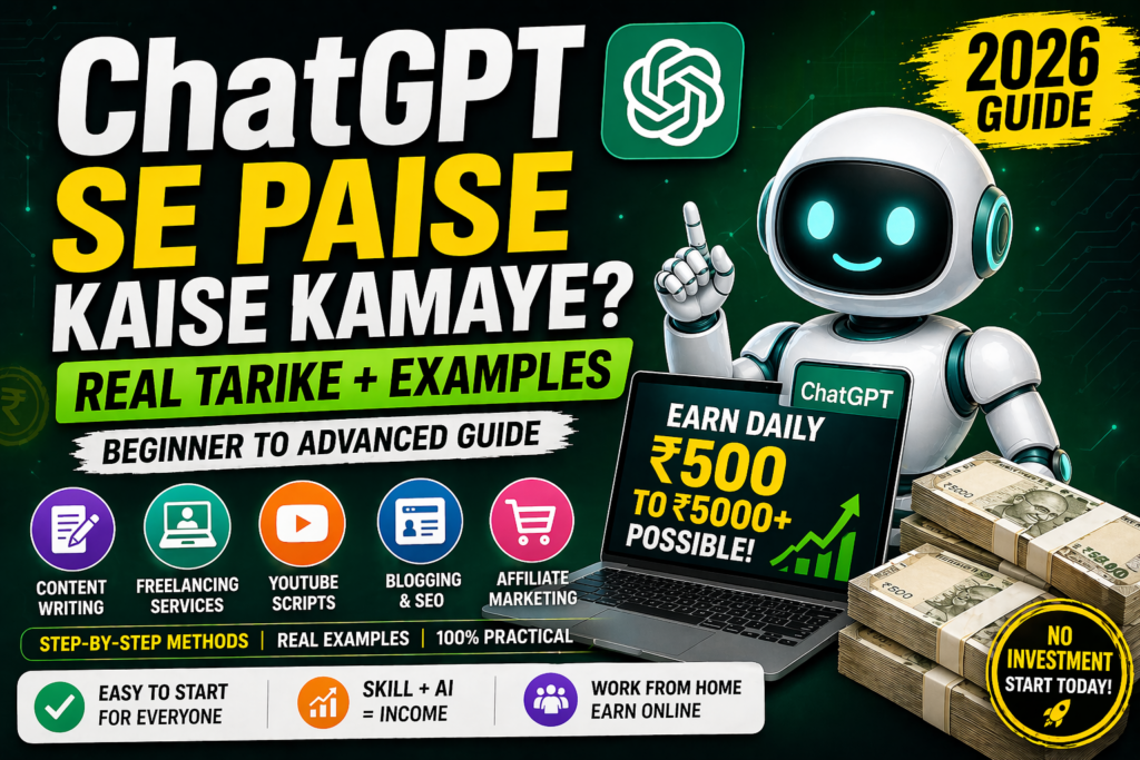 chatgpt se paise kaise kamaye guide