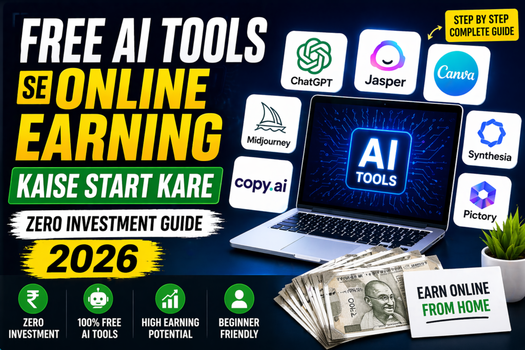 free ai tools se online earning kaise start kare zero investment guide