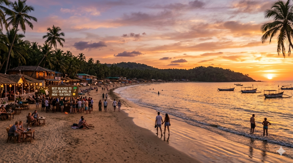 Best Beaches to Visit in April in India Goa beach sunset view