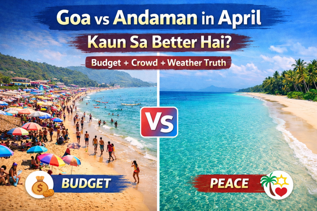 Goa vs Andaman in April comparison budget crowd weather