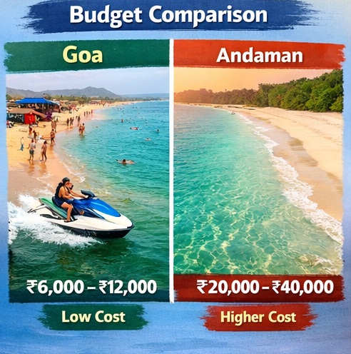 Goa vs Andaman in April budget travel comparison cost difference