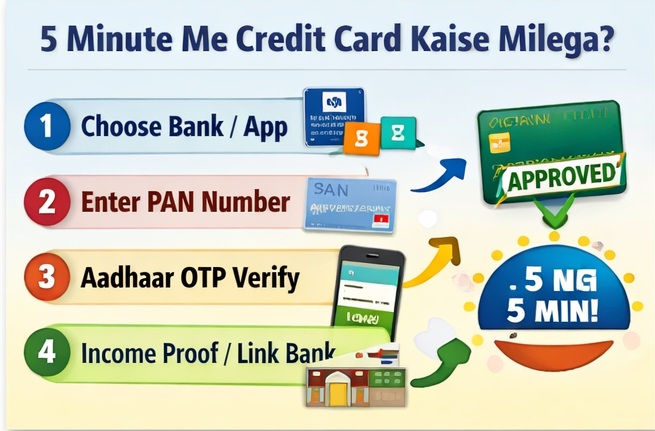 Instant Approval Credit Cards India Me 5 minute approval steps