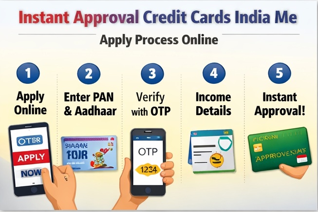 Instant Approval Credit Cards India Me apply process online