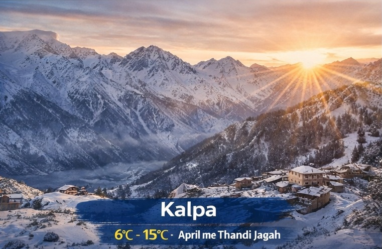Kalpa Himachal April thandi jagah mountain view India