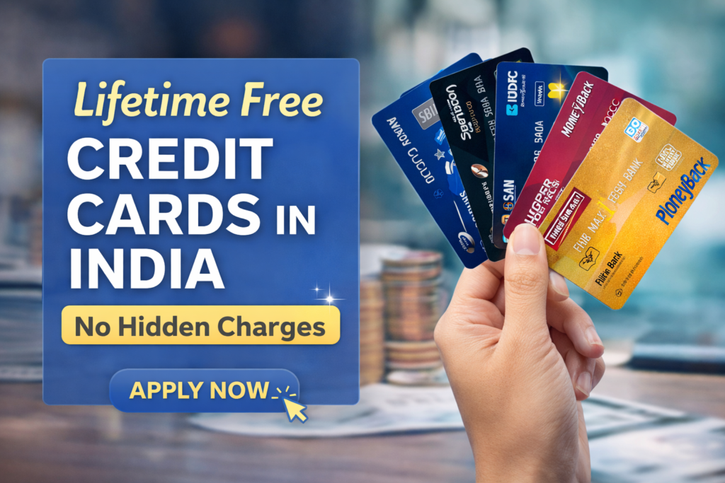 Lifetime Free Credit Cards in India no hidden charges best credit card options for beginners