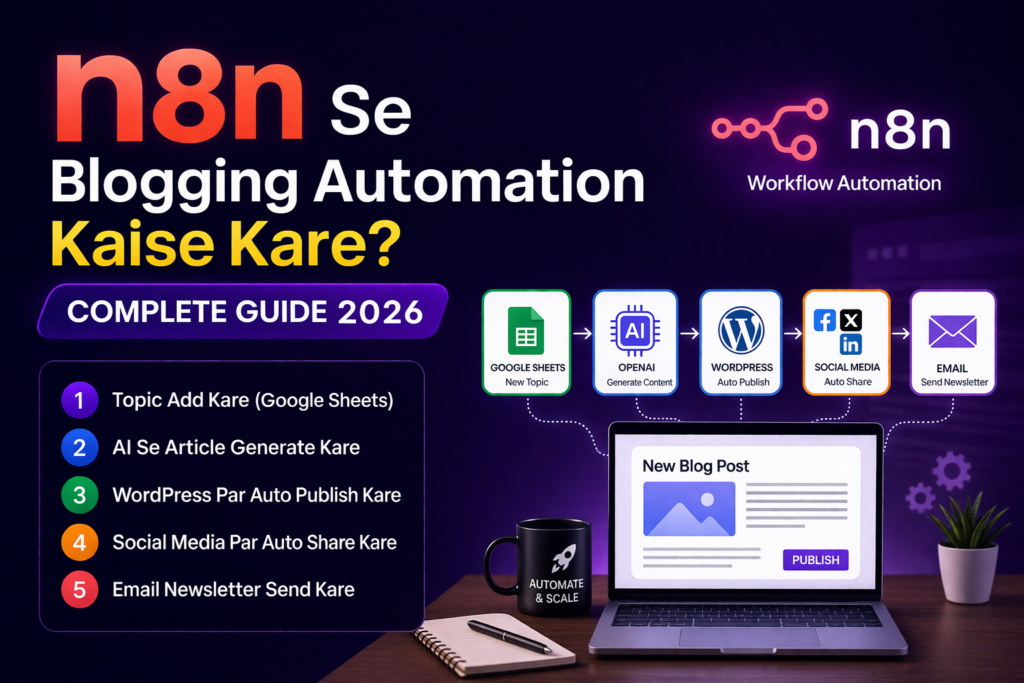 n8n se blogging automation kaise kare complete workflow guide 2026