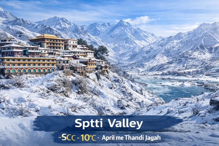 Spiti Valley April me India ki sabse thandi jagah snow view
