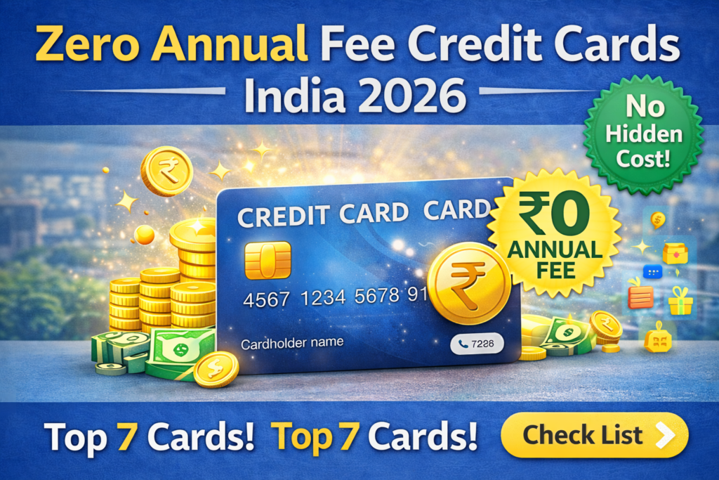 zero annual fee credit cards india no cost
