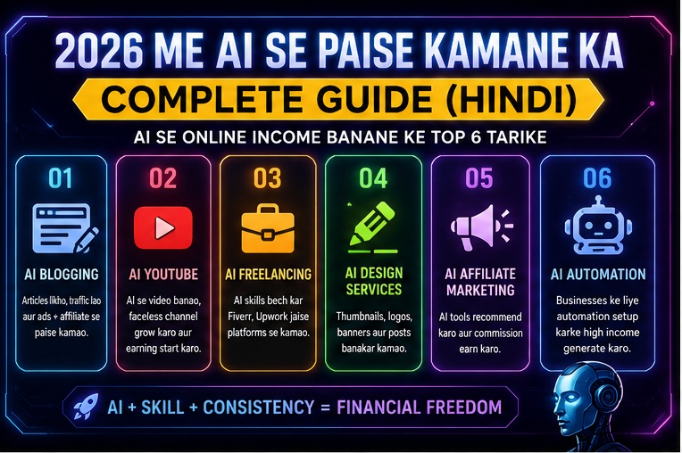 2026 Me AI Se Paise Kamane Ka Complete Guide (Hindi)