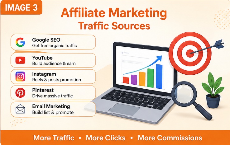 Affiliate Marketing Kaise Start Kare traffic sources for beginners