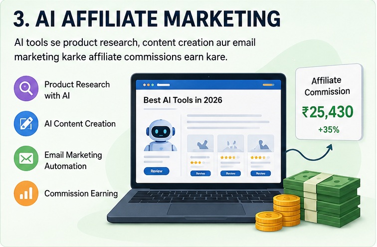 AI Se Passive Income Ideas with affiliate marketing and AI tools