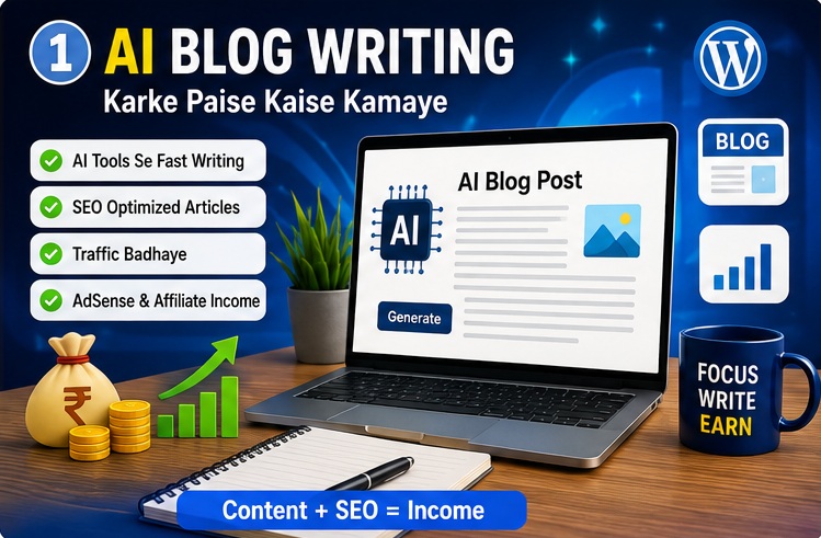 AI Se Content Writing Karke Paise Kaise Kamaye through blogging