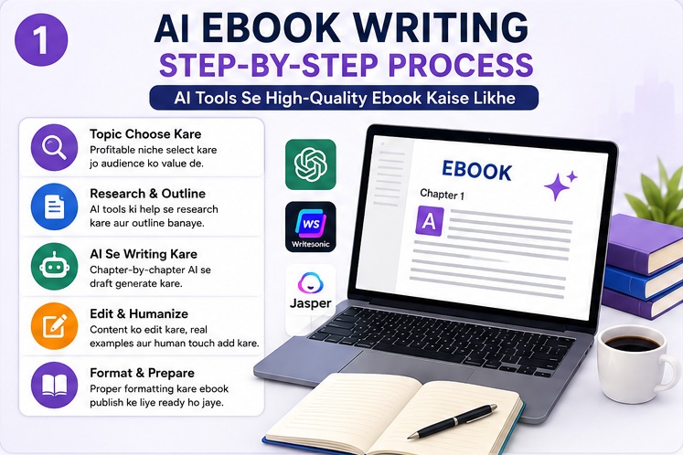 AI Ebook Writing complete step by step process for beginners and Kindle publishers