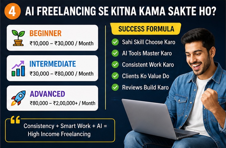 AI Freelancing Kaise Start Kare earning potential income 2026