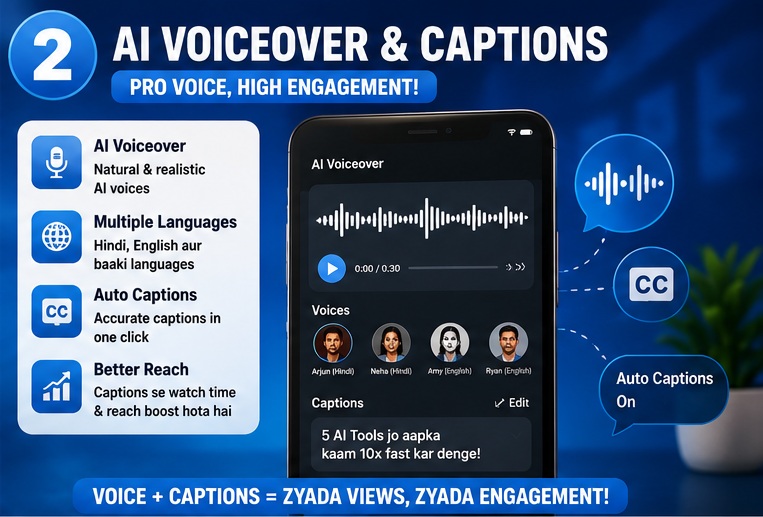 AI Se Instagram Reels Bana Kar Paise Kaise Kamaye with AI voiceover tools