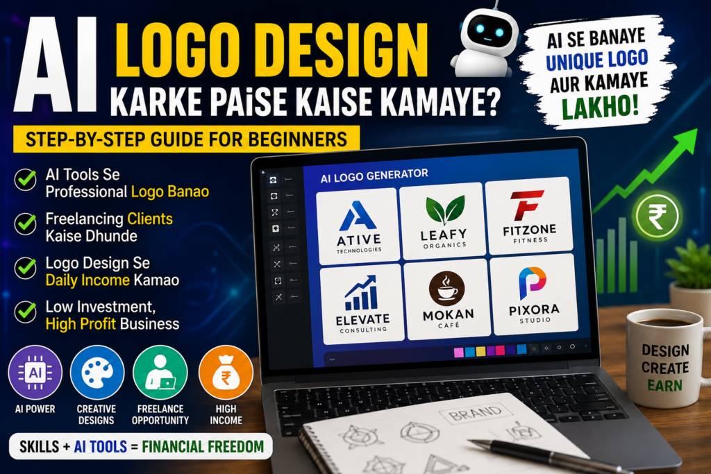 AI Logo Design guide for beginners to earn money through logo designing services