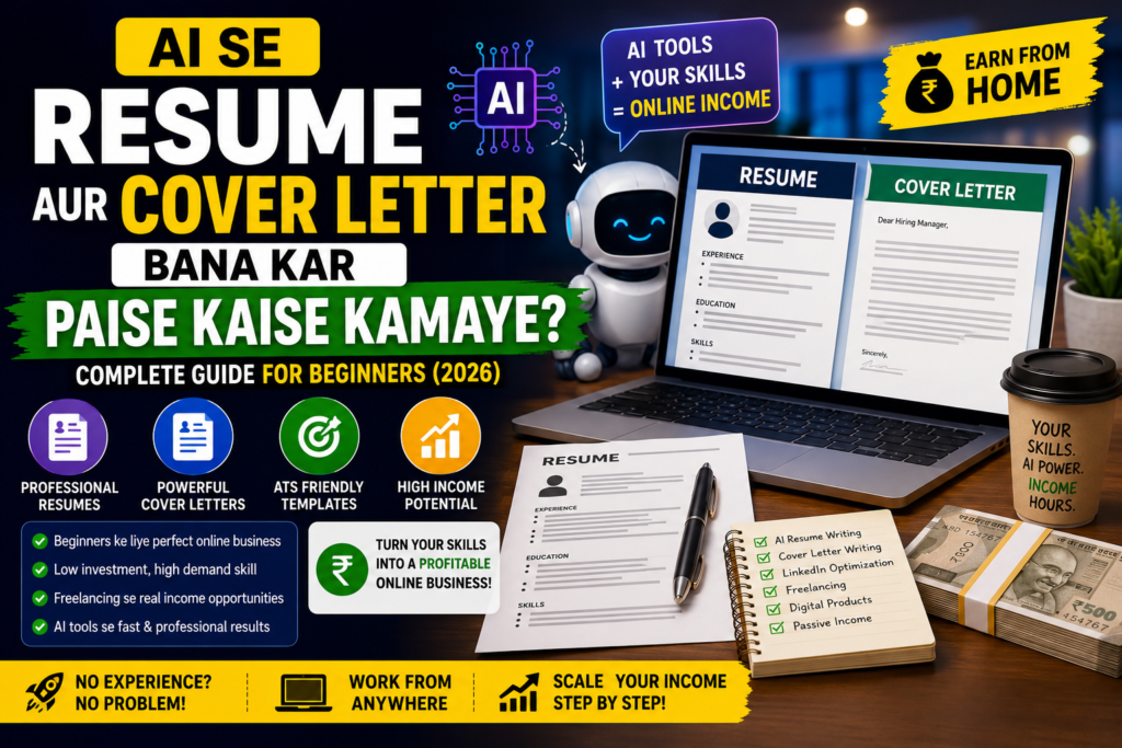 AI Se Resume aur Cover Letter Bana Kar Paise Kaise Kamaye complete freelance business guide