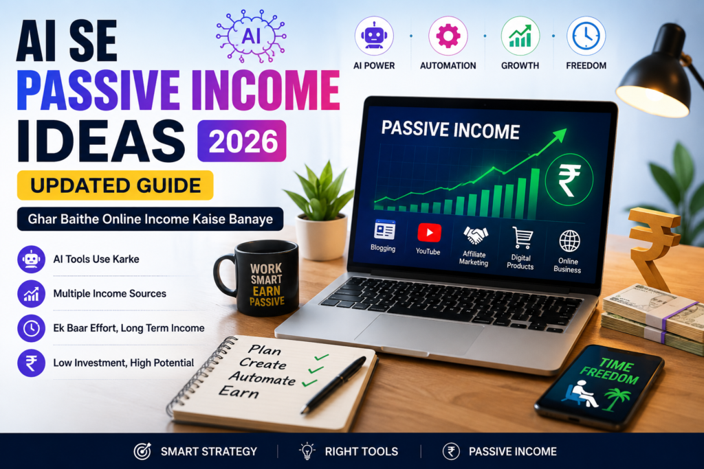 AI Se Passive Income Ideas 2026 updated guide for beginners in India