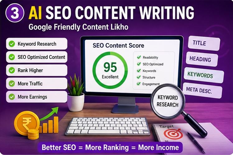 AI Se Content Writing Karke Paise Kaise Kamaye using SEO writing