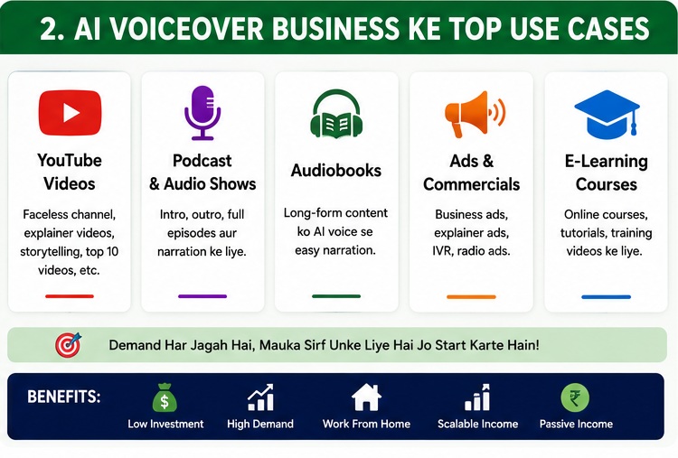AI Voice Tools Se Paise Kaise Kamaye using YouTube podcasts and audiobooks