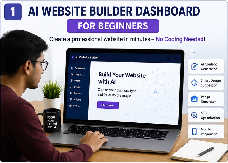 Best AI Tools for Website Creation dashboard for beginners