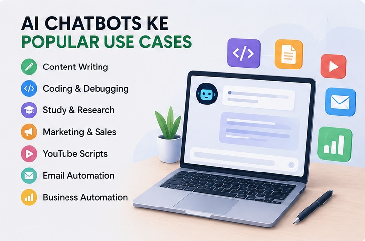 Best AI Chatbots Like ChatGPT use cases for blogging coding and business